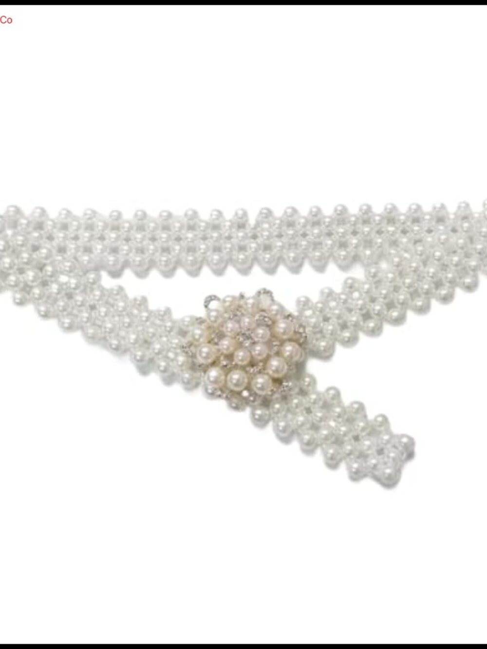 Pearl Rhinestone Beaded Waist Chain Belt for Dress Wedding Bridal Evening